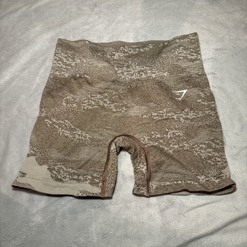 Gymshark Brown Patterned Women Shorts